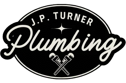 J.P. Turner Plumbing logo featuring the company name and crossed pipe wrenches.